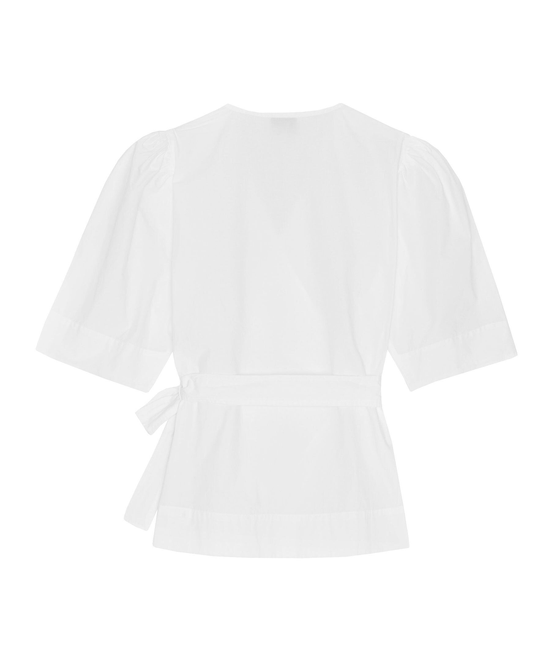 Cotton Poplin Wrap Blouse 2