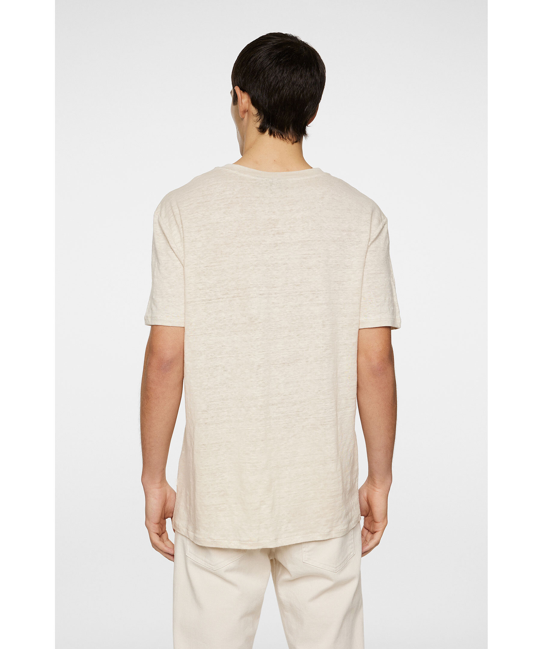 Handla Coma Linen Tee, Greige hos Johnells.se | FMJT13551-U029