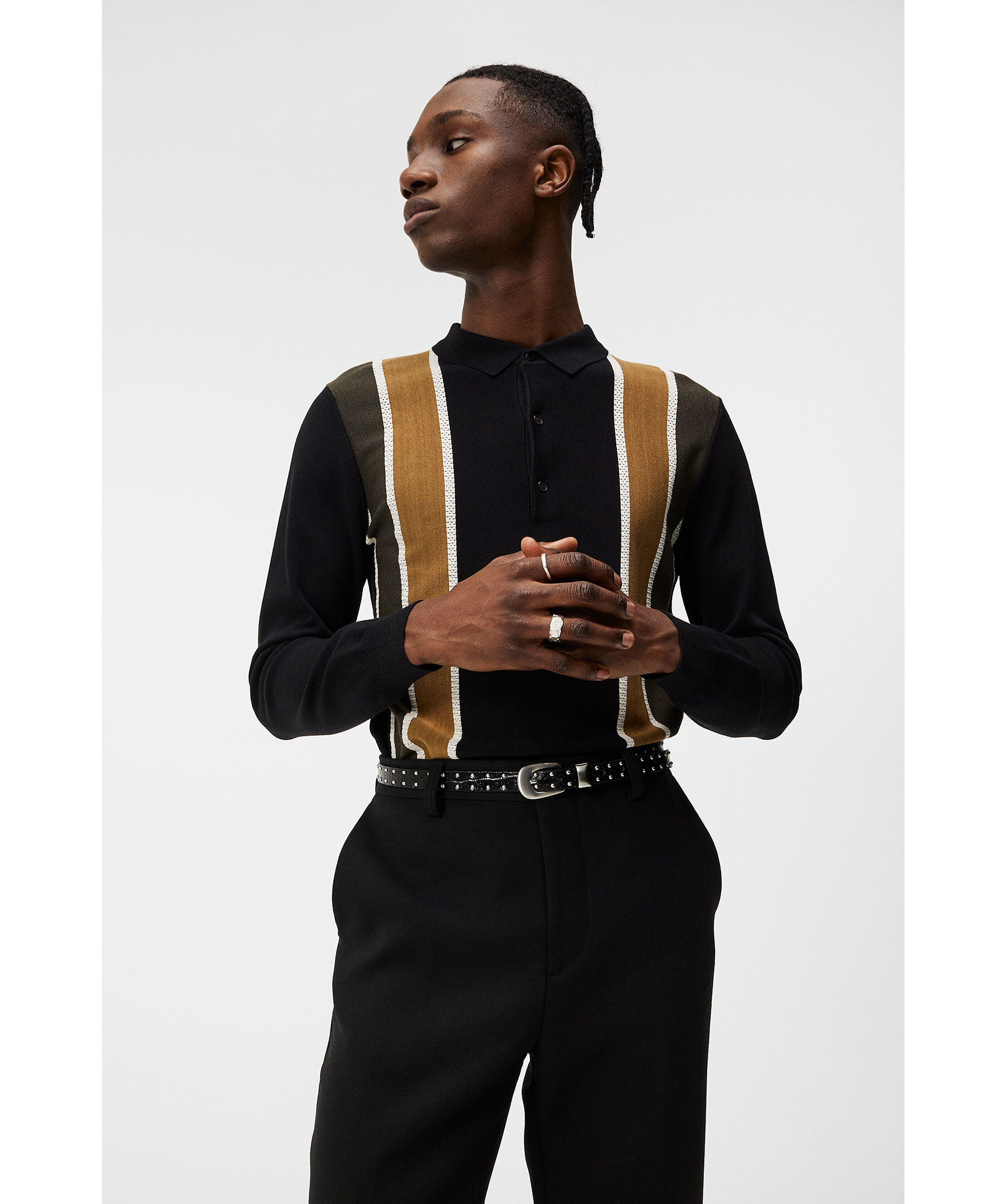 Heden Striped Knit Polo 1