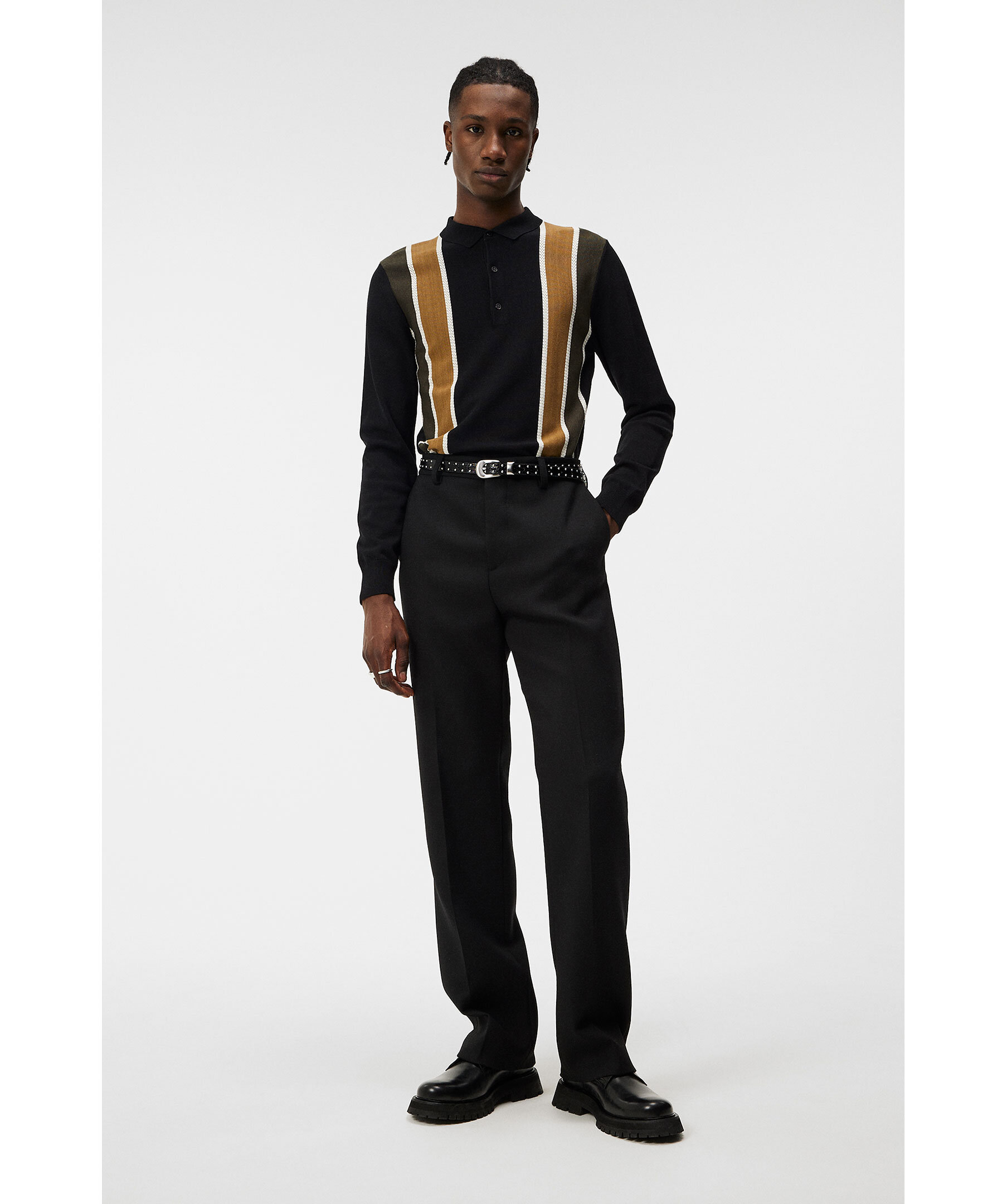 Heden Striped Knit Polo 3