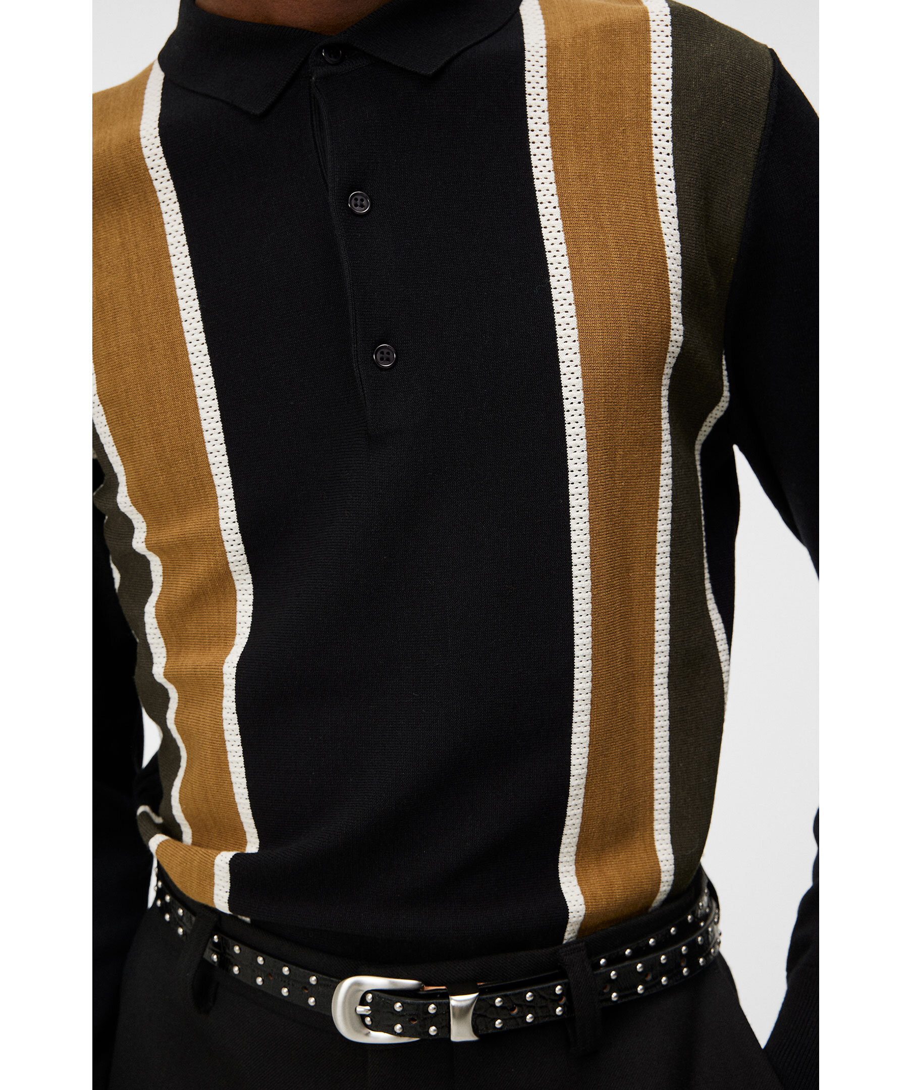 Heden Striped Knit Polo 4