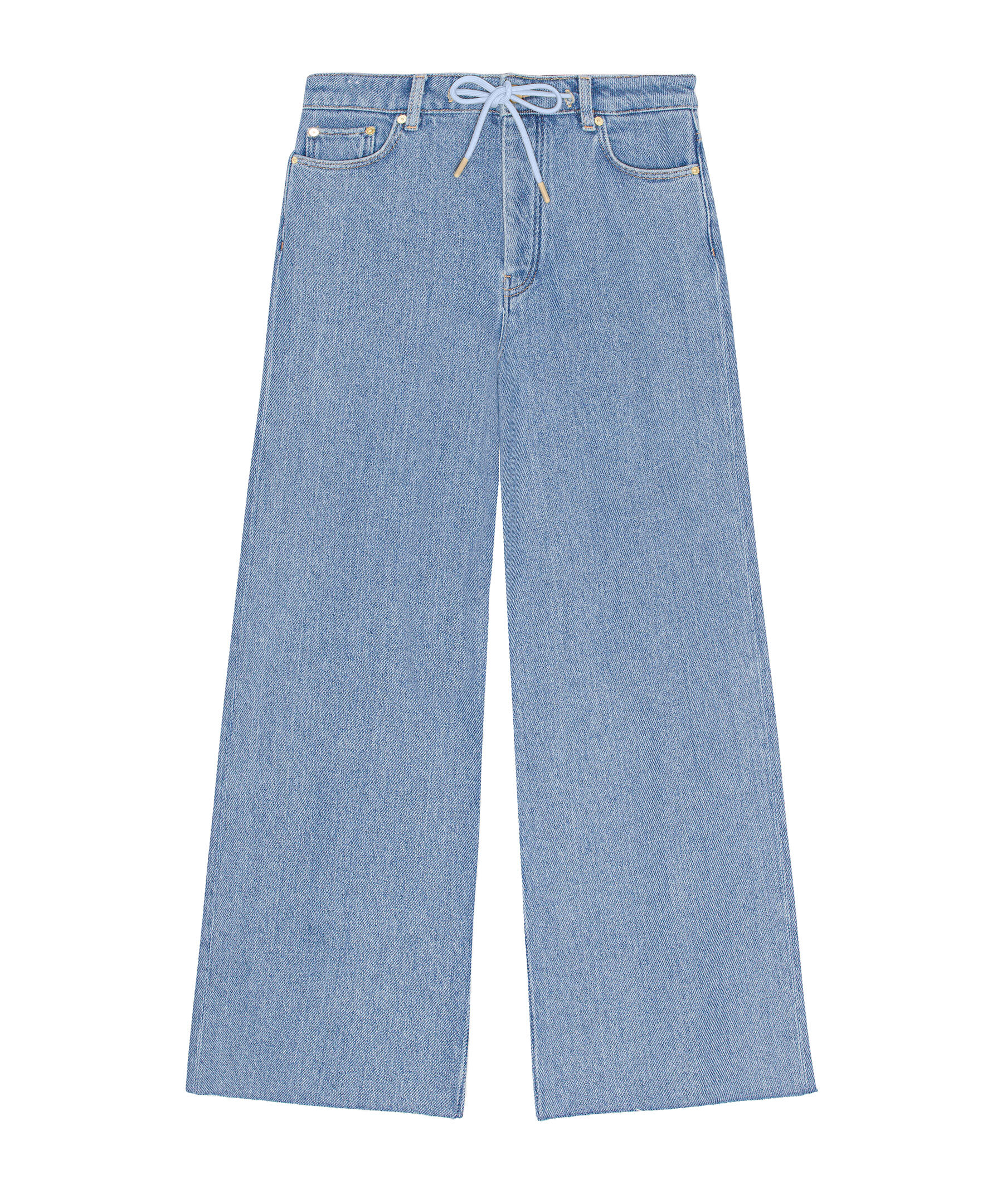 Wide Drawstring Jeans 1