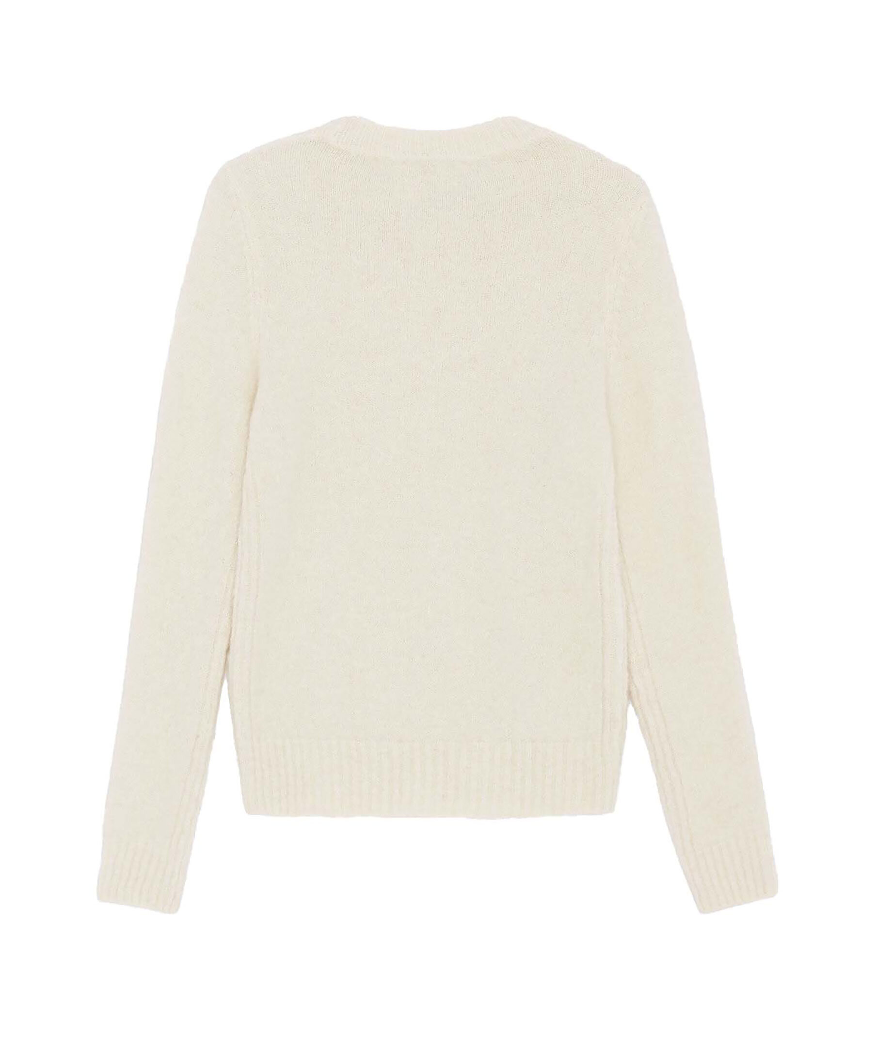 Brushed alpaca o neck 2