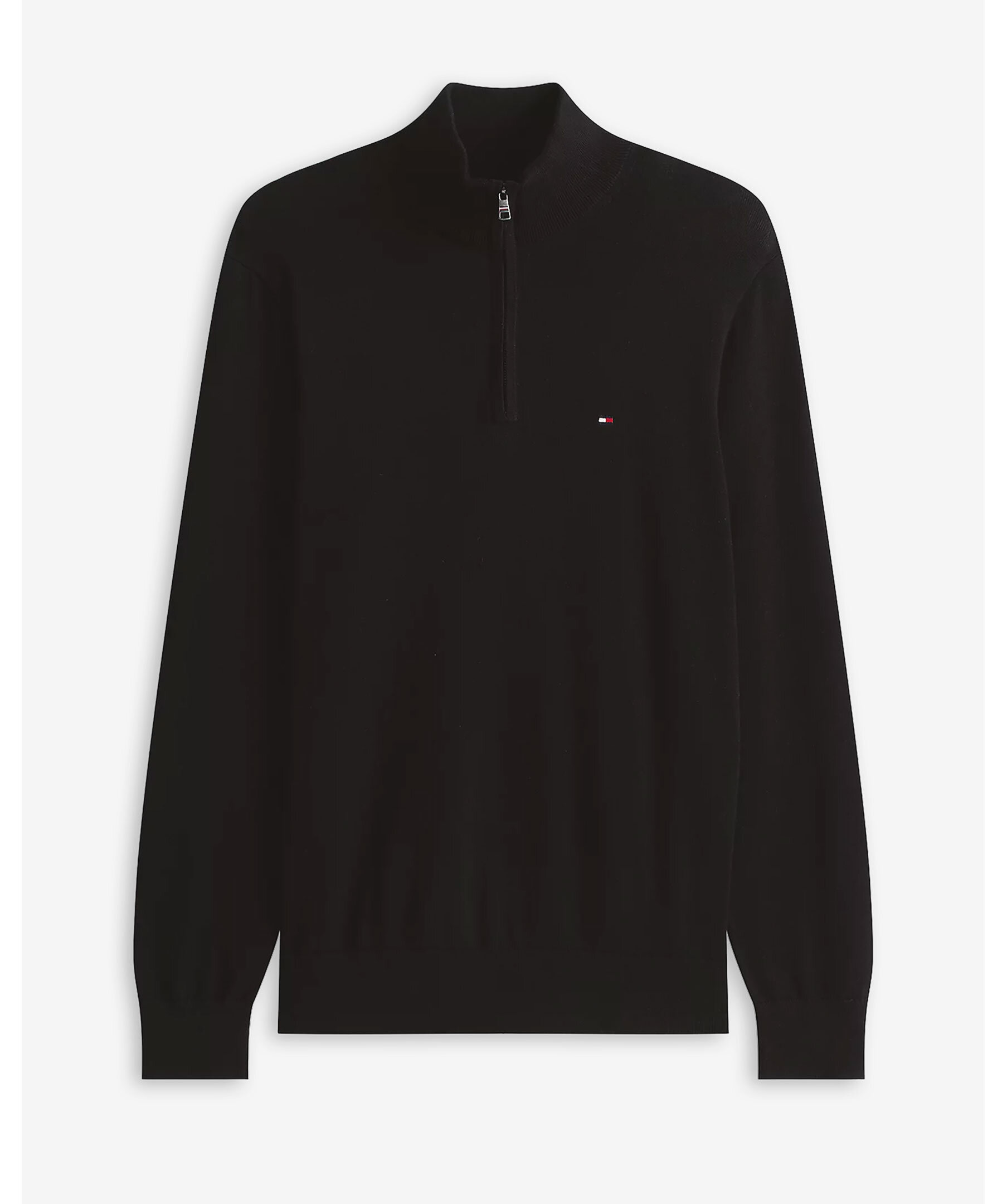 Essential Cotton Zip Mock