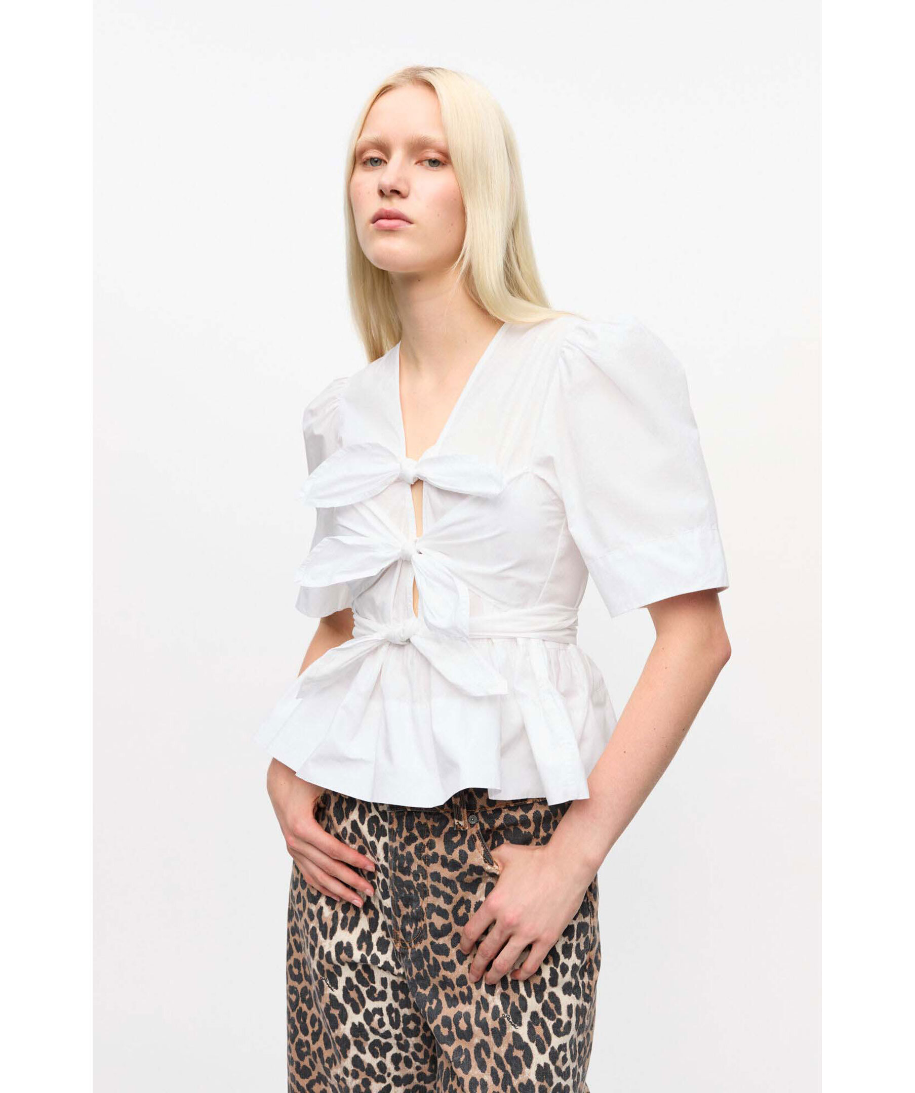 Cotton Tie Strap Blouse 3