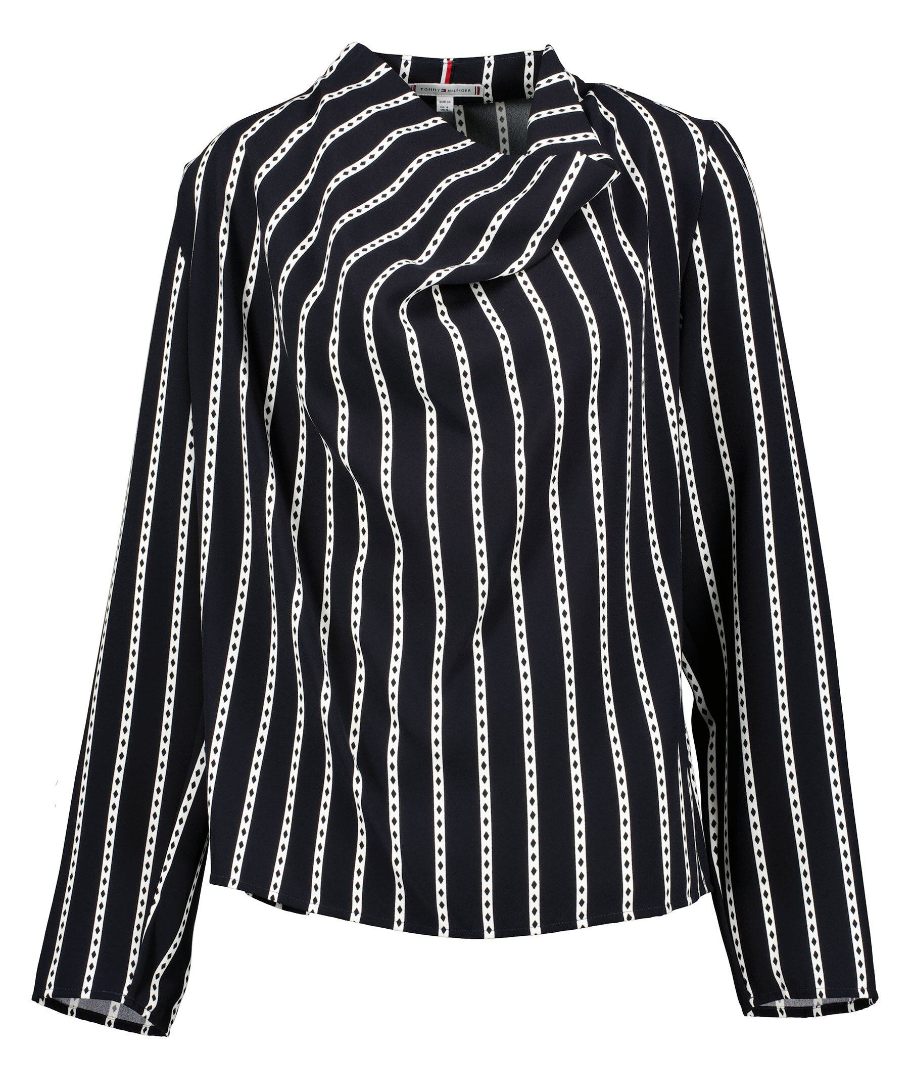 Argyle Stripe Cowl Blouse 1
