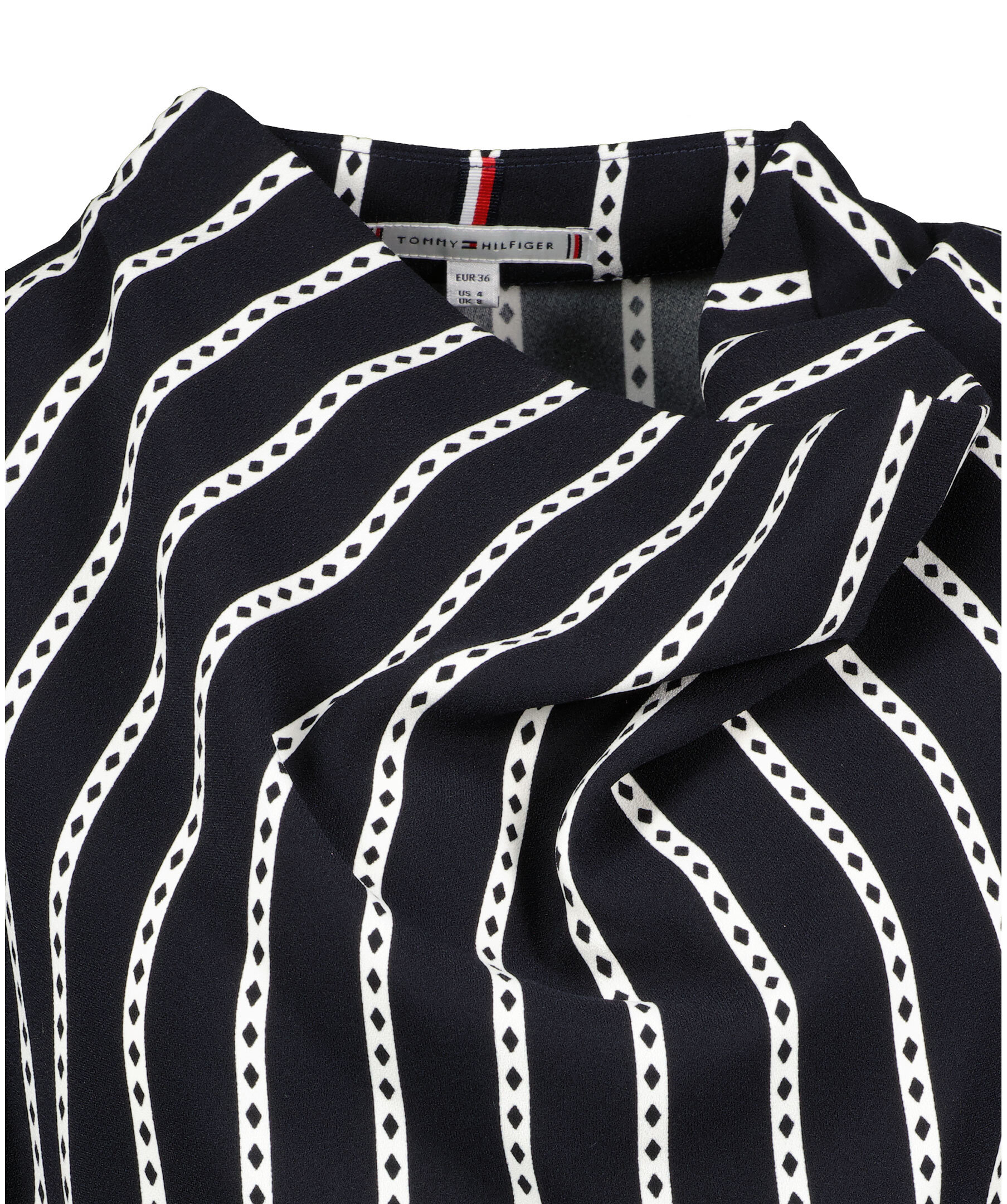 Argyle Stripe Cowl Blouse 2