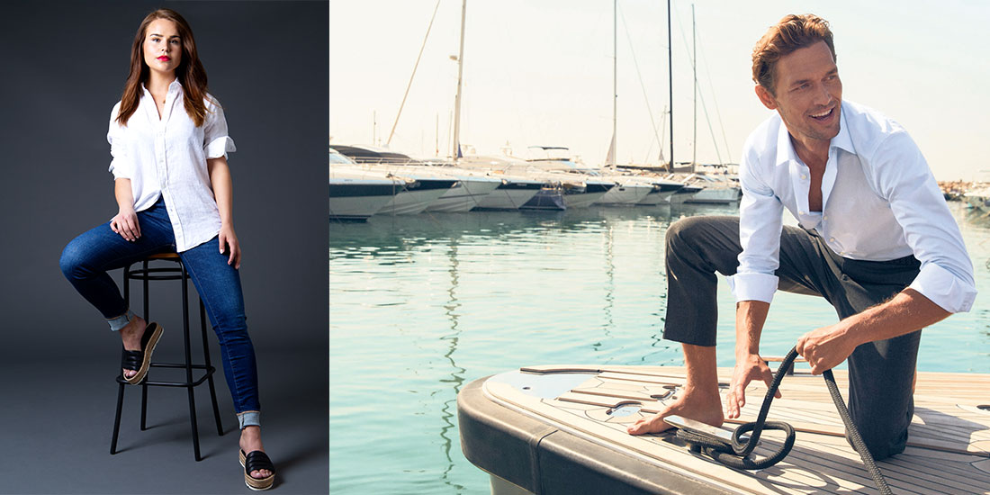 Varianter av den vita skjortan